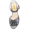imageFSJ Women Peep Toe Chunky High Heels Platform Sandals Ankle Strap Velvet ampamp Suede Summer Dress Wedding Prom Shoes Size 415 USStripeddots