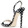 imageFSJ Women Sexy High Heel Stiletto Sandal Back Strap Slingback Open Toe Evening Party Dance Graceful Shoes Size 415 USBlack Dots