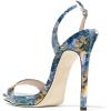 imageFSJ Women Sexy High Heel Stiletto Sandal Back Strap Slingback Open Toe Evening Party Dance Graceful Shoes Size 415 USBlue Painting