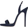 imageFSJ Women Sexy High Heel Stiletto Sandal Back Strap Slingback Open Toe Evening Party Dance Graceful Shoes Size 415 USDark Bluesuede