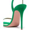 imageFSJ Women Sexy High Heel Stiletto Sandal Back Strap Slingback Open Toe Evening Party Dance Graceful Shoes Size 415 USGreensuede