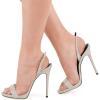 imageFSJ Women Sexy High Heel Stiletto Sandal Back Strap Slingback Open Toe Evening Party Dance Graceful Shoes Size 415 USGrey