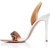 imageFSJ Women Sexy High Heel Stiletto Sandal Back Strap Slingback Open Toe Evening Party Dance Graceful Shoes Size 415 USLeopardivory