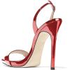 imageFSJ Women Sexy High Heel Stiletto Sandal Back Strap Slingback Open Toe Evening Party Dance Graceful Shoes Size 415 USRed