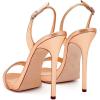 imageFSJ Women Sexy High Heel Stiletto Sandal Back Strap Slingback Open Toe Evening Party Dance Graceful Shoes Size 415 USRose Gold
