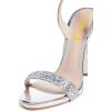 imageFSJ Women Sexy High Heel Stiletto Sandal Back Strap Slingback Open Toe Evening Party Dance Graceful Shoes Size 415 USSilver