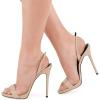 imageFSJ Women Sexy High Heel Stiletto Sandal Back Strap Slingback Open Toe Evening Party Dance Graceful Shoes Size 415 USTan