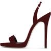 imageFSJ Women Sexy High Heel Stiletto Sandal Back Strap Slingback Open Toe Evening Party Dance Graceful Shoes Size 415 USWine Redsuede