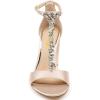 imageFSJ Women Wedding T Strap Open Toe Sandals Rhinestones Crystal Studded Chunky High Heel Buckled Shoes Size 415 USChampagne