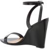 imageWomen Hot Summer Open Toe Sandals Ankle Strap Wedge High Heeled Casual Patent Leather Shoes Size 415 USBlack