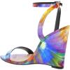 imageWomen Hot Summer Open Toe Sandals Ankle Strap Wedge High Heeled Casual Patent Leather Shoes Size 415 USDazzle