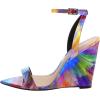 imageWomen Hot Summer Open Toe Sandals Ankle Strap Wedge High Heeled Casual Patent Leather Shoes Size 415 USDazzle