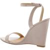 imageWomen Hot Summer Open Toe Sandals Ankle Strap Wedge High Heeled Casual Patent Leather Shoes Size 415 USGrey