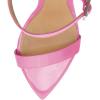 imageWomen Hot Summer Open Toe Sandals Ankle Strap Wedge High Heeled Casual Patent Leather Shoes Size 415 USHot Pink