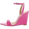 imageWomen Hot Summer Open Toe Sandals Ankle Strap Wedge High Heeled Casual Patent Leather Shoes Size 415 USHot Pink