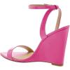 imageWomen Hot Summer Open Toe Sandals Ankle Strap Wedge High Heeled Casual Patent Leather Shoes Size 415 USHot Pink