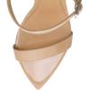 imageWomen Hot Summer Open Toe Sandals Ankle Strap Wedge High Heeled Casual Patent Leather Shoes Size 415 USKhaki
