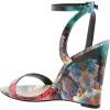 imageWomen Hot Summer Open Toe Sandals Ankle Strap Wedge High Heeled Casual Patent Leather Shoes Size 415 USPigment