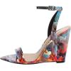 imageWomen Hot Summer Open Toe Sandals Ankle Strap Wedge High Heeled Casual Patent Leather Shoes Size 415 USPigment