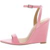 imageWomen Hot Summer Open Toe Sandals Ankle Strap Wedge High Heeled Casual Patent Leather Shoes Size 415 USPink