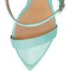 imageWomen Hot Summer Open Toe Sandals Ankle Strap Wedge High Heeled Casual Patent Leather Shoes Size 415 USTurquoise
