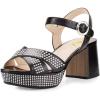 Black Leather Rhinestones