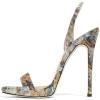 imageFSJ Women Sexy High Heel Stiletto Sandal Back Strap Slingback Open Toe Evening Party Dance Graceful Shoes Size 415 USYellow Floral
