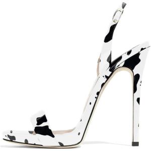 imageFSJ Women Sexy High Heel Stiletto Sandal Back Strap Slingback Open Toe Evening Party Dance Graceful Shoes Size 415 USCow