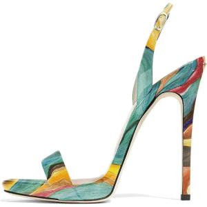 imageFSJ Women Sexy High Heel Stiletto Sandal Back Strap Slingback Open Toe Evening Party Dance Graceful Shoes Size 415 USDrift Sand