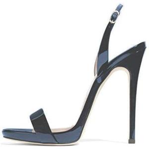 imageFSJ Women Sexy High Heel Stiletto Sandal Back Strap Slingback Open Toe Evening Party Dance Graceful Shoes Size 415 USNavy