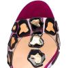 imageFSJ Women Fashion Open Almond Toe Ankle Strap Sandals Chunky High Heel Crystal Rhinestone Pumps Wedding Party Evening ShoesFuchsia