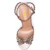 imageFSJ Women Fashion Open Almond Toe Ankle Strap Sandals Chunky High Heel Crystal Rhinestone Pumps Wedding Party Evening ShoesRose Gold