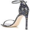 imageWomen Classic Open Toe Sandals Ankle Strap High Heels Two Piece Buckled Prom Shoes Size 415 USBlack Stripe
