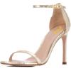 imageWomen Classic Open Toe Sandals Ankle Strap High Heels Two Piece Buckled Prom Shoes Size 415 USChampagne