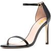 imageWomen Classic Open Toe Sandals Ankle Strap High Heels Two Piece Buckled Prom Shoes Size 415 USDark
