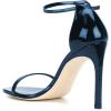 imageWomen Classic Open Toe Sandals Ankle Strap High Heels Two Piece Buckled Prom Shoes Size 415 USDark Blue
