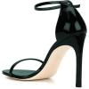 imageWomen Classic Open Toe Sandals Ankle Strap High Heels Two Piece Buckled Prom Shoes Size 415 USDark Green