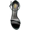 imageWomen Classic Open Toe Sandals Ankle Strap High Heels Two Piece Buckled Prom Shoes Size 415 USDark Green