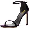 imageWomen Classic Open Toe Sandals Ankle Strap High Heels Two Piece Buckled Prom Shoes Size 415 USFuchsia