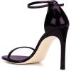 imageWomen Classic Open Toe Sandals Ankle Strap High Heels Two Piece Buckled Prom Shoes Size 415 USFuchsia