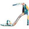 imageWomen Classic Open Toe Sandals Ankle Strap High Heels Two Piece Buckled Prom Shoes Size 415 USPainting