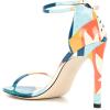 imageWomen Classic Open Toe Sandals Ankle Strap High Heels Two Piece Buckled Prom Shoes Size 415 USPainting