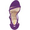 imageWomen Classic Open Toe Sandals Ankle Strap High Heels Two Piece Buckled Prom Shoes Size 415 USPurple