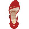 imageWomen Classic Open Toe Sandals Ankle Strap High Heels Two Piece Buckled Prom Shoes Size 415 USRed
