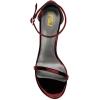 imageWomen Classic Open Toe Sandals Ankle Strap High Heels Two Piece Buckled Prom Shoes Size 415 USRed Wine