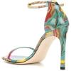 imageWomen Classic Open Toe Sandals Ankle Strap High Heels Two Piece Buckled Prom Shoes Size 415 USWatercolor