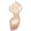 imageFSJ Women Crystal Chain Ankle Straps Heeled Sandals Square Open Toe Rhinestones Buckle Sexy Strappy Stiletto Evening Party Dress Shoes Size 415 USNude Suede