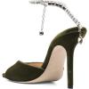 imageFSJ Women Crystal Chain Ankle Straps Heeled Sandals Square Open Toe Rhinestones Buckle Sexy Strappy Stiletto Evening Party Dress Shoes Size 415 USOlive Drab