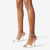 imageFSJ Women Crystal Chain Ankle Straps Heeled Sandals Square Open Toe Rhinestones Buckle Sexy Strappy Stiletto Evening Party Dress Shoes Size 415 USWhite