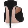 imageFSJ Women Fashion Mid High Heels Sandals Suede Slip on Open Toe Mules Sexy Summer Casual Slide Shoes Size 415 USBlack10 Cm